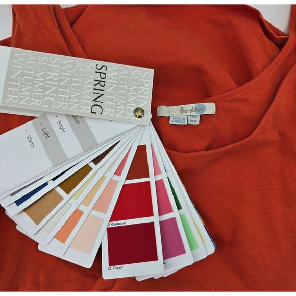 Boden Orange Ruched Tank Top (Size US 12 / UK 16) - Picture 5 of 7